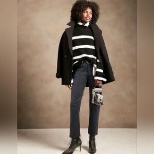 Banana Republic High Rise Slim Velvet Jeans Blue Gray Pants 25/0 PETITE NWT $120